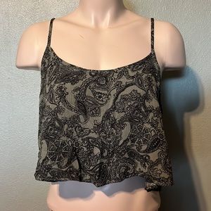 Forever21 Paisley Tank Crop Top